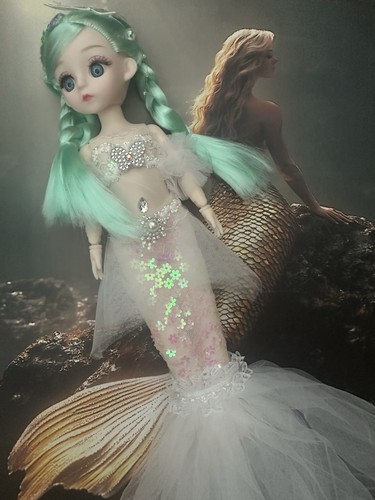Bjd doll mermaid poseable - doll,